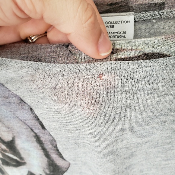 cropped gray floral wool sweater from zara - Picture 3 of 5